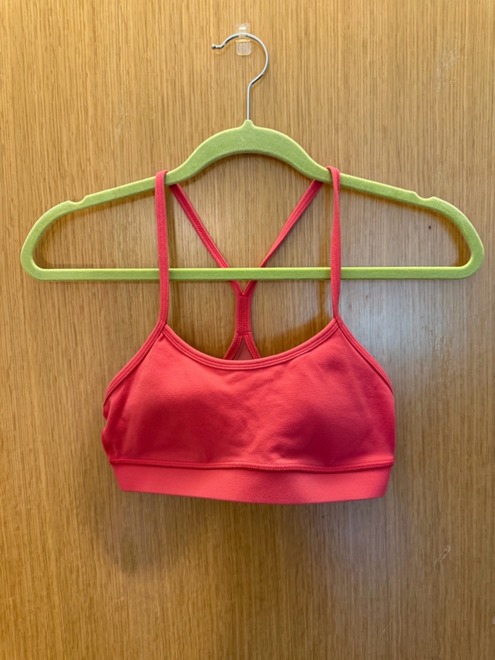 lululemon athletica coral pink strappy sports bra